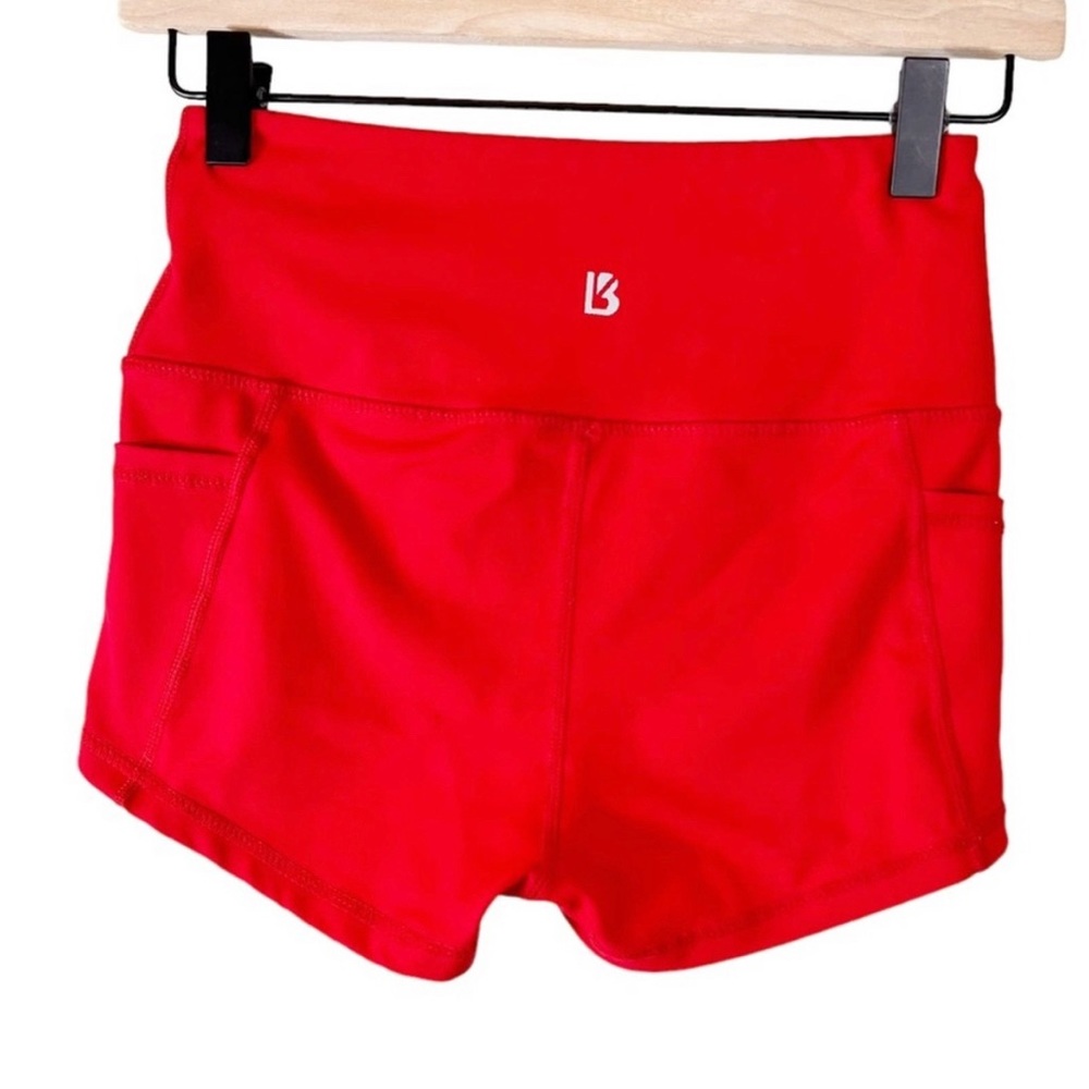 Buffbunny high waisted red booty shorts side pockets small